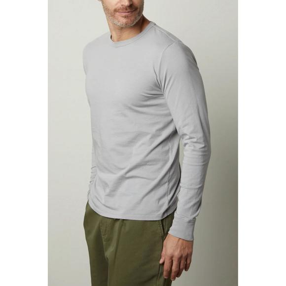 NEW VELVET BY GRAHAM & SPENCER strauss long sleeve tee in algae - Picture 2 of 3
